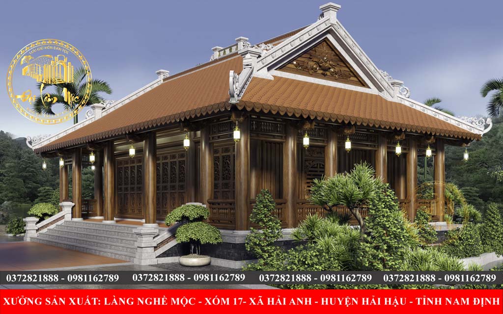 Nhà Gỗ 3 Gian Hiên Chạy Xung Quanh – Mẫu Thiết Kế 4 Mái Thẳng Tinh Tế Và Bền Vững Nhà Gỗ 3 Gian Hiên Chạy Xung Quanh – Mẫu Thiết Kế 4 Mái Thẳng Tinh Tế Và Bền Vững