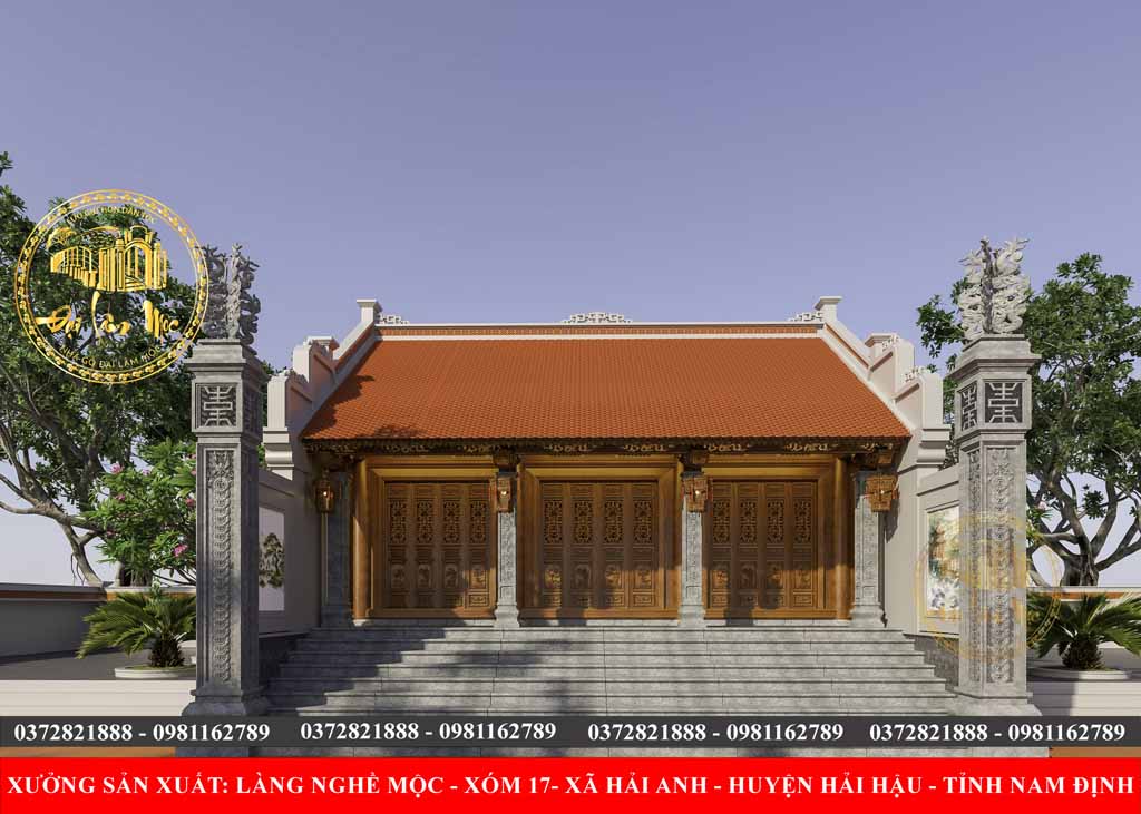 Nhà Gỗ 3 Gian 9 Bậc Hiên Cột Đá – Vẻ Đẹp Cổ Truyền Giao Hòa Kiến Trúc Sang Trọng Nhà Gỗ 3 Gian 9 Bậc Hiên Cột Đá – Vẻ Đẹp Cổ Truyền Giao Hòa Kiến Trúc Sang Trọng