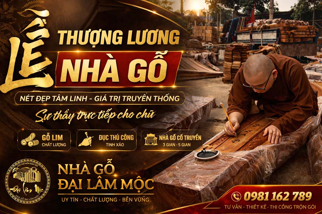  Thi Công Nhà Gỗ 3 Gian Trọn Gói | Lễ Thượng Lương Chuẩn Cổ Truyền – Đại Lâm Mộc