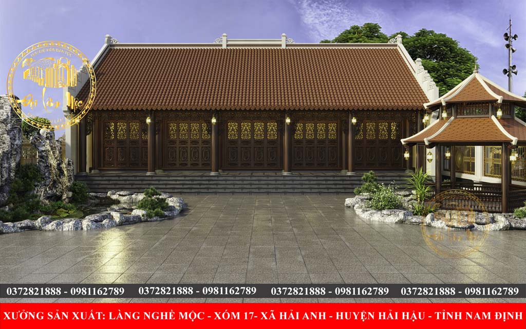 Nhà Gỗ 5 Gian Thông Hiên, 5 Gian Cửa Bức Bàn – Tác Phẩm Kiến Trúc Đậm Đà Bản Sắc Việt Nhà Gỗ 5 Gian Thông Hiên, 5 Gian Cửa Bức Bàn – Tác Phẩm Kiến Trúc Đậm Đà Bản Sắc Việt