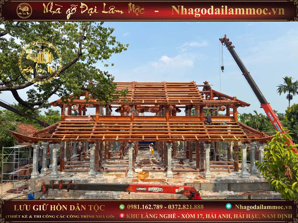 Lắp Dựng Chùa Côn Phúc Khoái Châu Hưng Yên | Đại Lâm Mộc