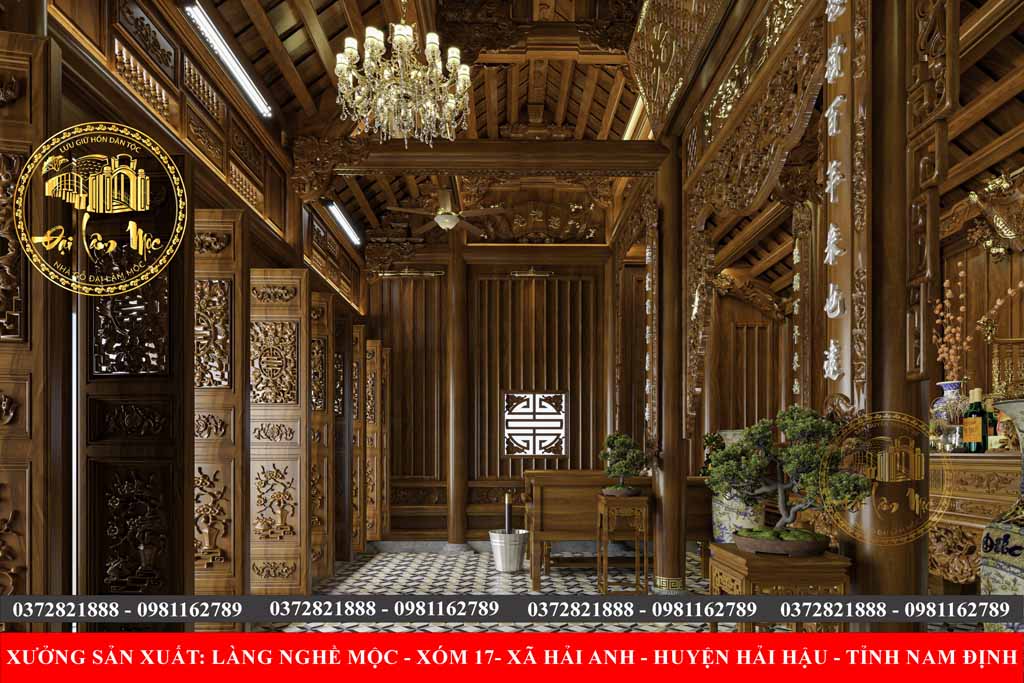 Nội Thất Nhà Gỗ 3 Gian – Bài Trí Hài Hòa, Đậm Đà Bản Sắc Việt Nội Thất Nhà Gỗ 3 Gian – Bài Trí Hài Hòa, Đậm Đà Bản Sắc Việt