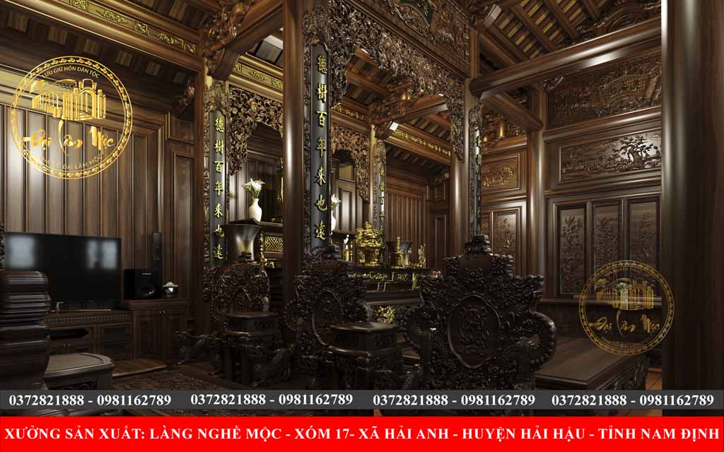 Bố Trí Nội Thất Trong Nhà Gỗ 3 Gian – Chuẩn Phong Thủy, Đậm Nét Truyền Thống Bố Trí Nội Thất Trong Nhà Gỗ 3 Gian – Chuẩn Phong Thủy, Đậm Nét Truyền Thống